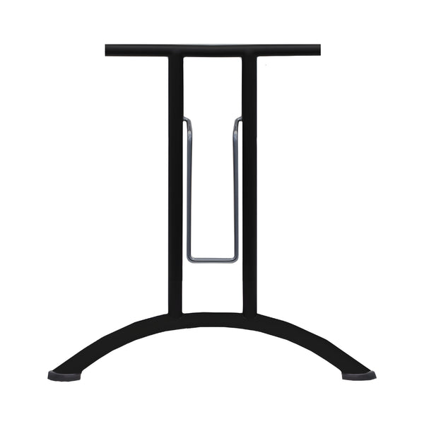Folding Table Frame 690 x 590mm Curved Foot - Black - Eurofit Direct