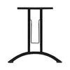 Folding Table Frame 690 x 590mm Curved Foot - Black