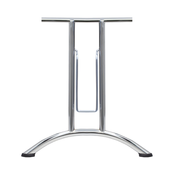 Folding Table Frame 690 x 590mm Curved Foot - Chrome Plated - Eurofit Direct