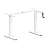 Height Adjustable 80kg Load Capacity Desk Frame With Crank Turn Handle 685-1165mm - White