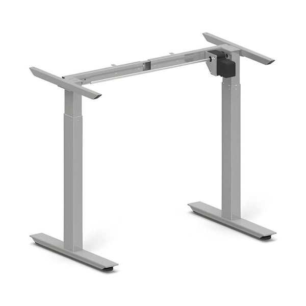 Height Adjustable Desk Frame 685-1165mm Silver Electric - Right Hand Motor - Eurofit Direct