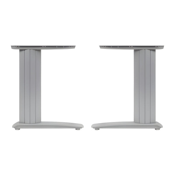 Cantilever Frame Desk 800mm Deep Top Up To 1800mm Wide Silver - Eurofit Direct