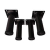 Cabinet Feet Set 110mm Legs, Fixing Clips & Brackets - Black