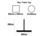 Golden Gate Black Base & Column D500 x H690mm