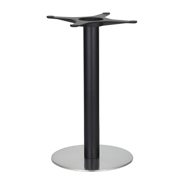 Golden Gate Brushed Stainless Steel Base & Black Column D400xH690mm - Eurofit Direct