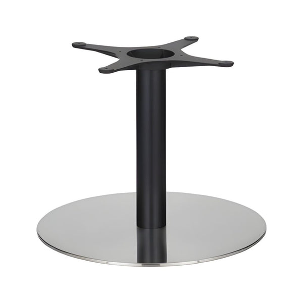 Golden Gate Brushed Stainless Steel 580 x 450mm Base & Black Column - Eurofit Direct