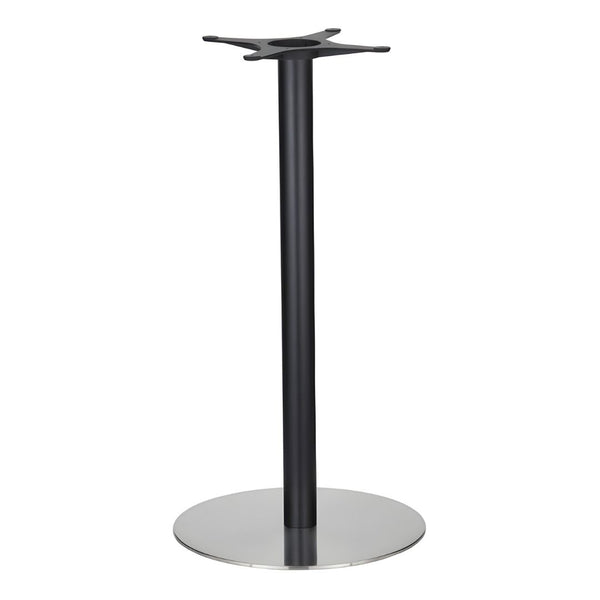 Golden Gate 580 x 1100mm Brushed Stainless Steel Base & Black Column - Eurofit Direct