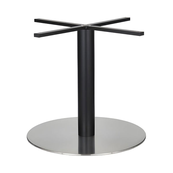 Golden Gate 720 x 690mm Brushed Stainless Steel Base & Black Column