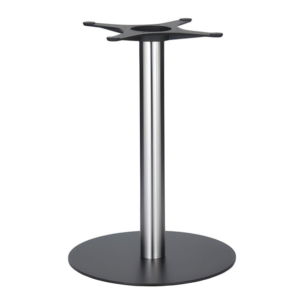 Golden Gate Black Base & Brushed Stainless Steel Column D500xH690mm