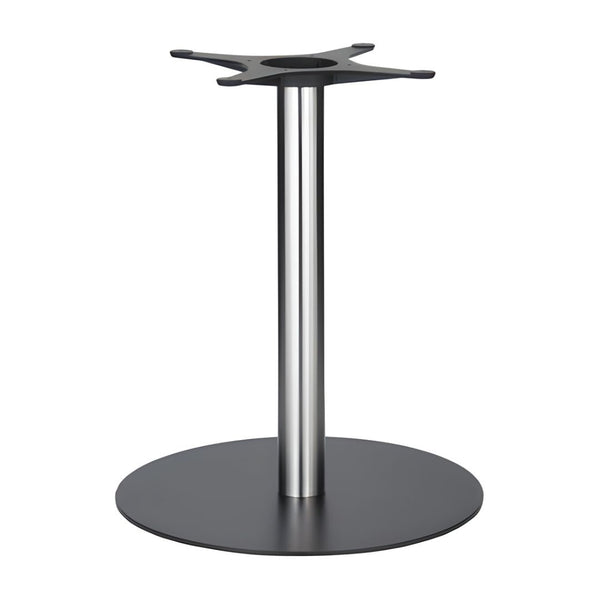 Golden Gate 580 x 690mm Black Base & Brushed Stainless Steel Column - Eurofit Direct