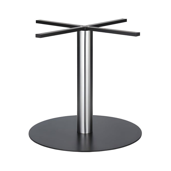 Golden Gate 720 x 690mm Black Base & Brushed Stainless Steel Column - Eurofit Direct