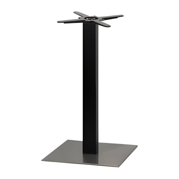 Sotra 450 x 690mm Brushed Stainless Steel Base & Black Column - Eurofit Direct