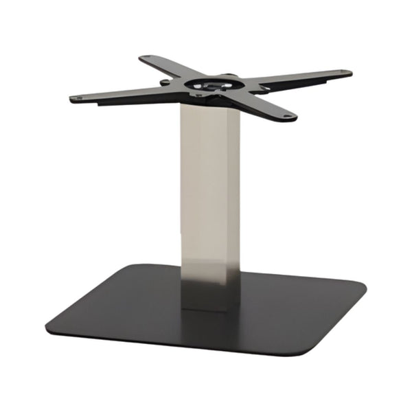 Sotra 450 x 450mm Black Base & Brushed Stainless Steel Column - Eurofit Direct