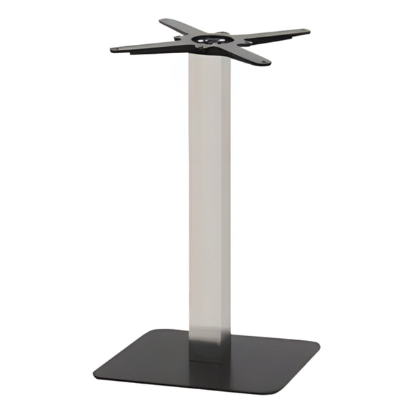 Sotra 450 x 690mm Black Base & Brushed Stainless Steel Column - Eurofit Direct