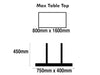 Mega White 450 x 450mm Base & Column