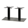 Mega 400 x 450mm Brushed Stainless Steel Base & Black Column