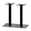 Mega 400 x 690mm Brushed Stainless Steel Base & Black Column