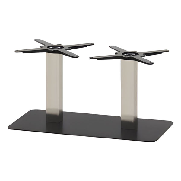 Mega 400 x 450mm Black Base & Brushed Stainless Steel Column
