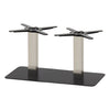 Mega 400 x 450mm Black Base & Brushed Stainless Steel Column
