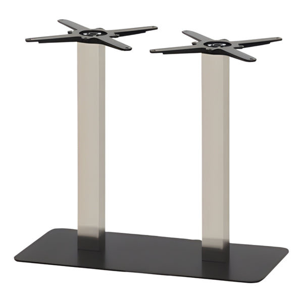Mega 400 x 690mm Black Base & Brushed Stainless Steel Column