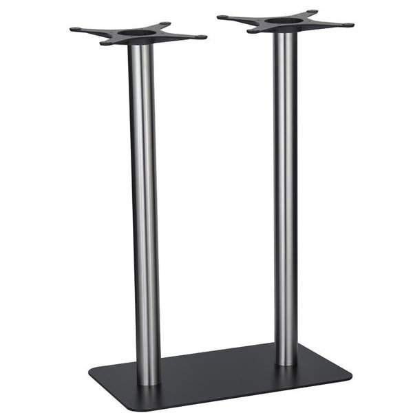 Mega Black Base & Brushed S/Steel Column 750 x 400 x H1100mm