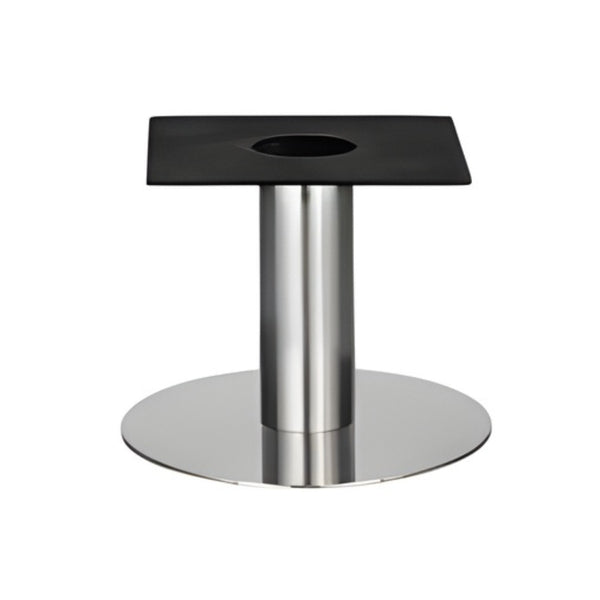 IntAfit Table Base For Integrated Cable Management 500 x 450mm Brushed Stainless Steel Base & Column