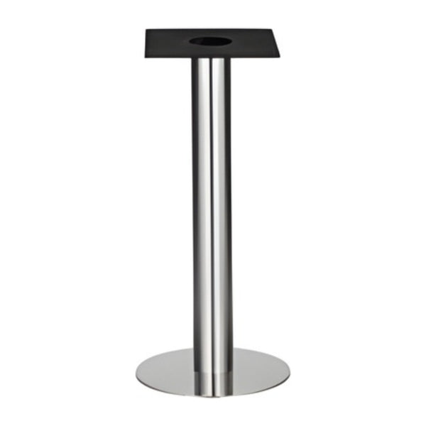 IntAfit Table Base For Integrated Cable Management 500 x 1100mm Brushed S/Steel Base & Column