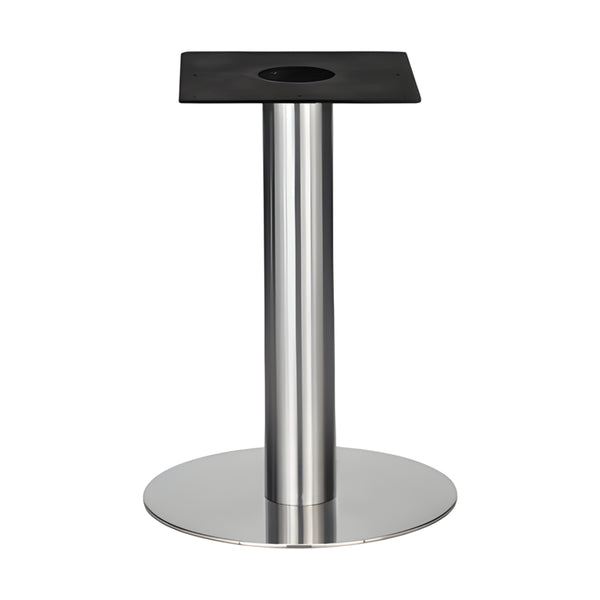 IntAfit Table Base For Integrated Cable Management 580 x 690mm Brushed Stainless Steel Base & Column
