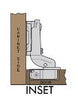 Sugatsune Heavy Duty Inset Clip On Un-Sprung Hinge 95°
