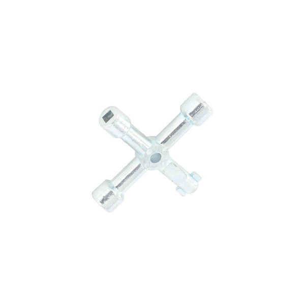 4 Way Utility Key - Zinc Plated