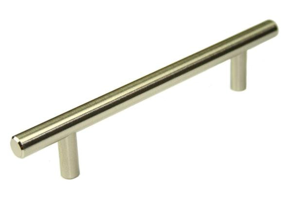 T Bar Handle Length 188mm (Hole Centres 128mm) Brushed Nickel