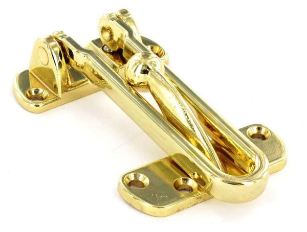 Security Door Guard / Bar - Brass | Eurofit Direct