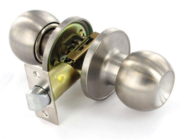 Securit Door Knob Set - Passage - Brushed Stainless Steel | Eurofit Direct