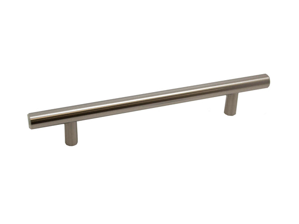T-Bar Handle 185mm Long (128mm Hole Centers) Brushed Nickel