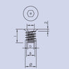 Screw In Sleeve Length 18mm Hole Diameter 12mm Thread M10