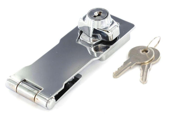 Locking Hasp Cylinder Action - 115mm - Chrome Plated