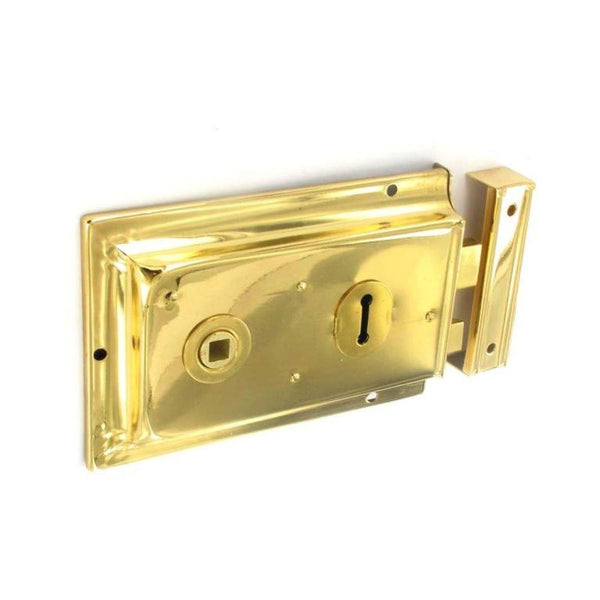 Double Handed Rim Lock - 150mm - Brass Plated