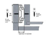 Ball Bearing Push to Open Soft Close Drawer Runner 45mm x 500mm Ext 100%