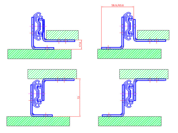 Bottom Mounting Bracket Set For DS53120