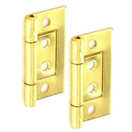 Flush Hinge H40 x W20 x T1mm Brass Plated Steel