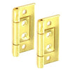 Flush Hinge H40 x W20 x T1mm Brass Plated Steel