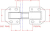 Surface Mount Easy On Hinge 90° Opening Zinc Plated