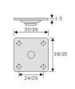 Hooded Twin Wheel Braked 35kg Castor 52mm x 40mm x 38mm