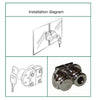 Double Glass Door Cabinet Lock - 4-6mm Thick - Keyed Alike