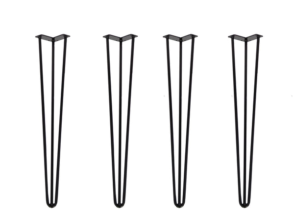 Hairpin Legs 710mm / 28" Height 3 Rod 12mm Thickness Black