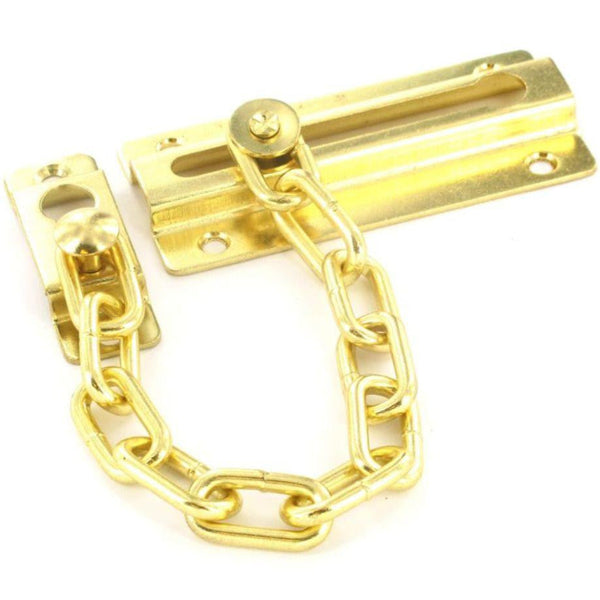 Door Chain - Steel - Length 80mm - Electro Brass | Eurofit Direct