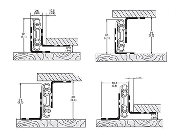 Bottom Mounting Bracket Set For DS50016LK | Eurofit Direct