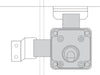 BMB Double Door Cupboard Lock - For Doors 15-19mm -  Keyed Alike