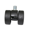 Twin Wheel Castor x 4 - 30mm Wheel Diameter - Stem Fixing