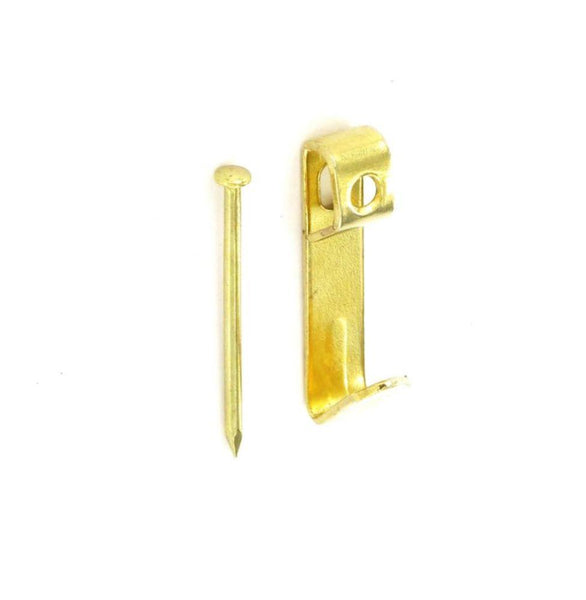 Single Picture Hook - Electro Brass - Pack of 50 | Eurofit Direct